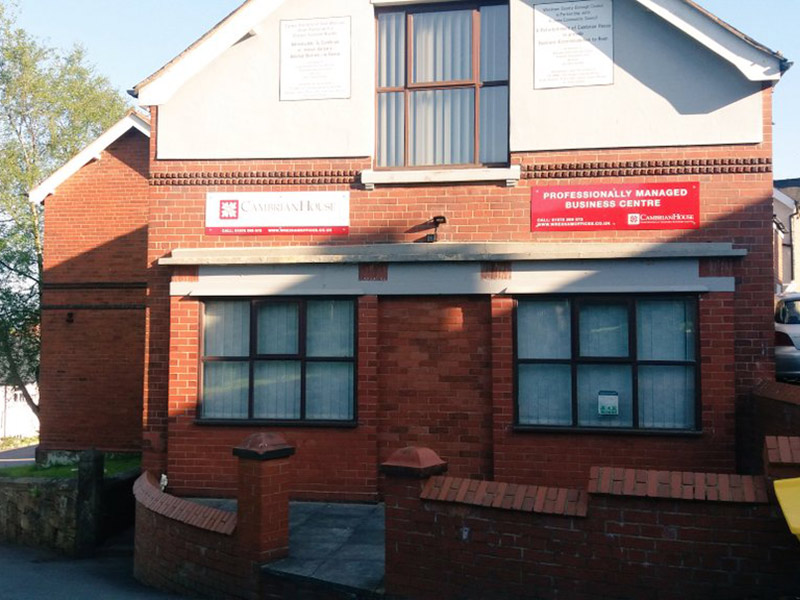 Exterior of Cambrian House Business Centre in Wrexham